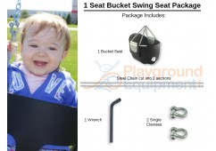 1 Seat Elite High Back Bucket Package with Seat, Chain, Clevis Connectors, Tool