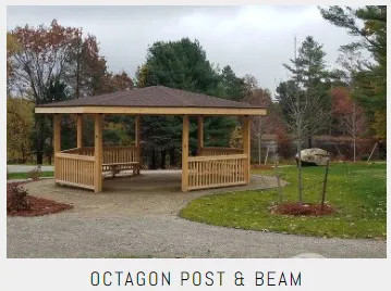 Commercial Octagon Post And Beam Shelters