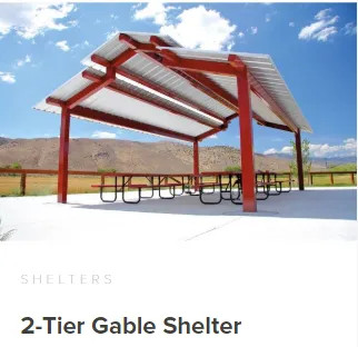 Commercial 2 tier Gable shelter